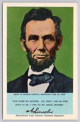 #ad Abraham Lincoln 16th US President Vintage Postcard $6.39