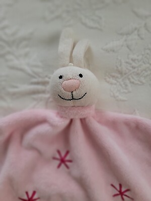 #ad Jellycat Plush Lovey Bunny Rabbit Pink Security Blanket Soother Soft Happy $19.99