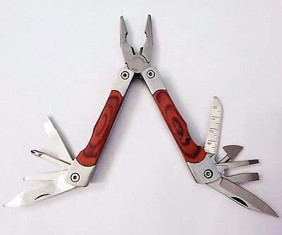 #ad Stainless 2CR Multi Tool with Pliers Knife amp; More W Pouch $7.99