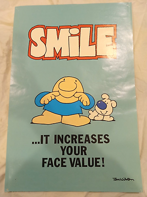 #ad 1990 Ziggy Tom Wilson Smile Argus Poster Club Vintage School Poster $16.99