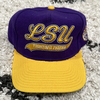 #ad RARE Vintage LSU Fighting Tigers Starter 100% Wool Snapback Hat Cap The Natural $79.99