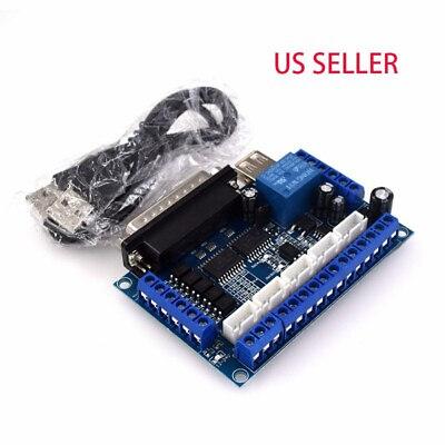 #ad 5 Axis CNC Interface Adapter Breakout Board For Stepper Motor Driver Mach3 W USB $11.95