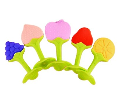 #ad BPA Free Baby Fruit teethers 👶🍓 silicone toys $7.50