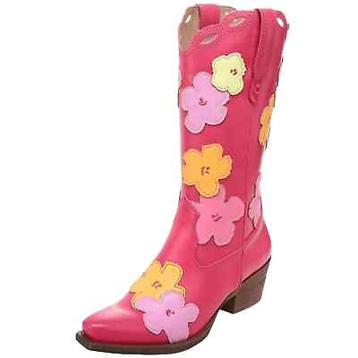 #ad Circus by Sam Edelman Jill 2 Pink Multi Color Block Flower Patchwork Boots $47.45