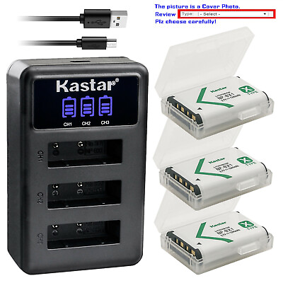 #ad Kastar Battery 3 Channel Charger for Sony NP BX1 Sony Cyber shot DSC HX80 Camera $22.99