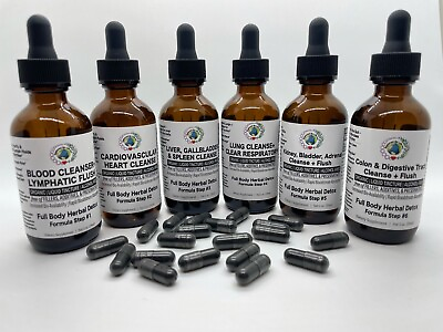 #ad Full Body Extract Cleanse Organic Herbal Liquid Tincture Detox Kit $170.00