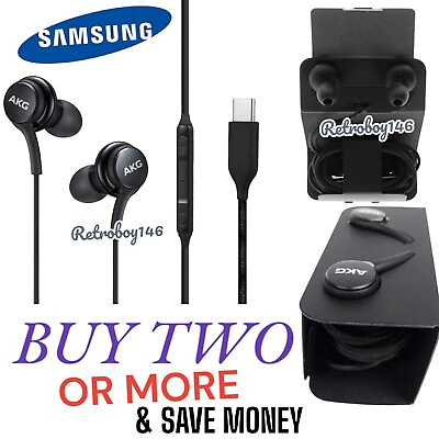 #ad Original Akg Type C Headphones Earphones For Samsung Note 20 10 S20 S21 Headsets $8.99