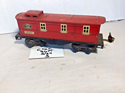 #ad Vintage Lionel O O 27 Prewar Tin #1682 caboose toy train car $9.99