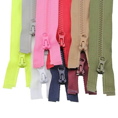 #ad High Grade Resin Zippers 50Cm Colorful Zipper Bag Zip Clothing Accessories 2Pcs $13.05