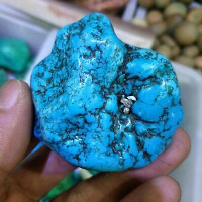 #ad 1 Natural Turquoise Rough Gemstone Blue Crystal Turquoise Loose Stone BEST $2.23