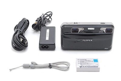 #ad 【NEAR MINT】Fujifilm FinePix REAL 3D W1 10.0MP Digital Camera Black From Japan $229.99