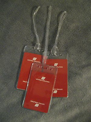 #ad United Airlines UA UAL Airplane Vintage Playing Card Luggage Name Tag Tags 3 $19.99