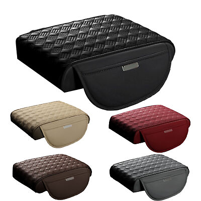 #ad Car Armrest Cushion Non slip Center Console Cushion Pad With Soft Leather $20.25