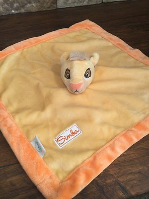 #ad Kids Line Disney Simba Lion King Yellow Orange Security Blanket Lovey $24.49