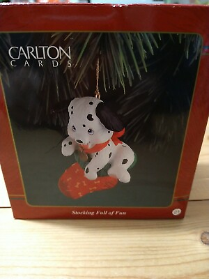 #ad Dalmatian Christmas ornament By Carlton Cards New In Box 1995 $14.99