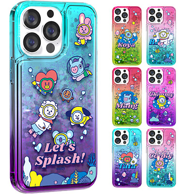 #ad BT21 Let’s Splash Bling Aqua Case for iPhone 12 Pro Pro Max 12 mini $18.90