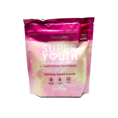 #ad Skinny Fit Super Youth Multi Collagen Peptides Tropical Punch Flavor NEW $35.00