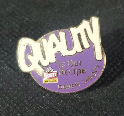 #ad QUALITY IS OUR RECIPE WENDY#x27;S EMPLOYEE STAFF ADVERTISEMENT PIN Employee Promo $13.85