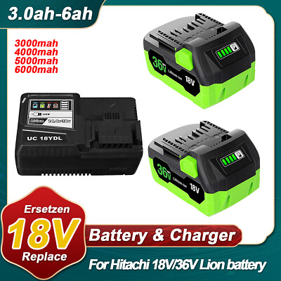 #ad 18V 36V 6000mAh Lion Battery Charger For Hikoki Hpt hitachi BSL36A18 BSL36B18 $158.00