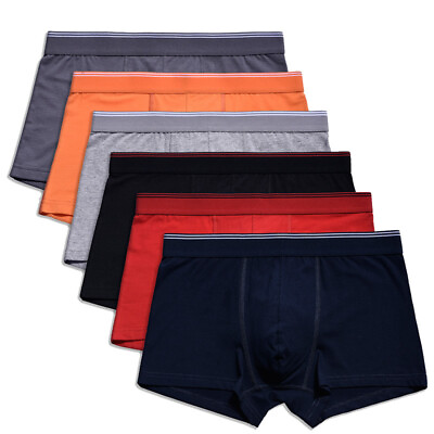 #ad Mens Underwear Cotton U Pouch Boxers Brief Comfort Mid Waist Solid Panties $7.19