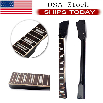 #ad 22 Frets Maple Guitar Neck for Les Paul LP SG Rosewood Fretboard Black Side Dot $56.15