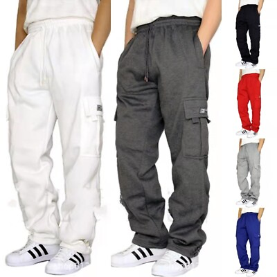 #ad Mens Sports Drawstring Pants Gym Casual Jogging Bottoms Trousers Sweatpants $24.99