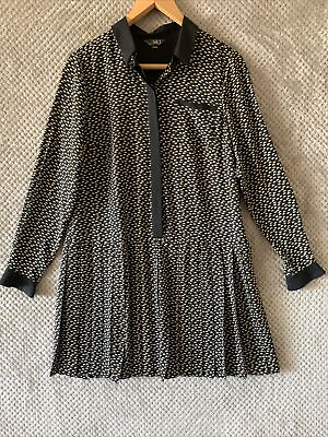 #ad NW3 WOMENS DRESS SIZE UK 14 BLACK LONG SLEEVE COLLARED GBP 12.00