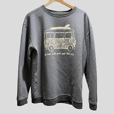 #ad Natural Life Sweatshirt Size Medium Women’s Gray Cotton Blend Print Long Sleeve $19.99