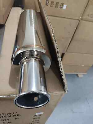 #ad Spoon N1 Universal Stainless Muffler 114mm shell 63mm tip w 63mm inlet $300.04