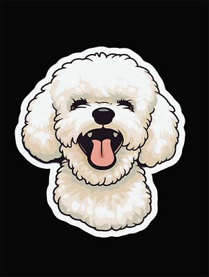 #ad DOG PUPPY DECAL STICKER DESIGN LAMINATED 6Y US VINYL AI $2.99