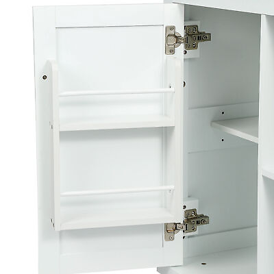 #ad Kitchen Cart with Drop Leaf Countertop Cabinet Door and Storage Racks $400.78