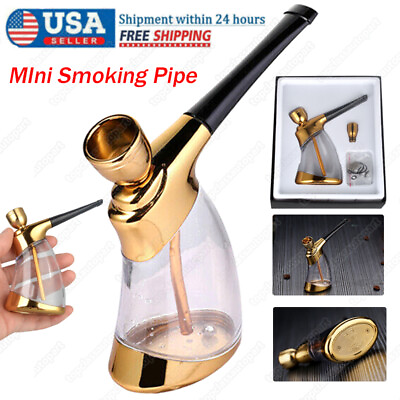 #ad Portable Mini Small Water Bong Herb Smoking Pipe Tobacco Smoke Hookah Shisha USA $11.66