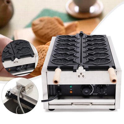 #ad Commercial Electric Fish Shaped Taiyaki Waffle Baking Making Maker Machine $213.00