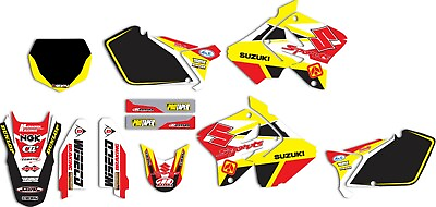 #ad 2001 2012 Suzuki Sport SUZUKI RM 125 250 Dirt Bike Graphics kit Motocross Decal $123.99