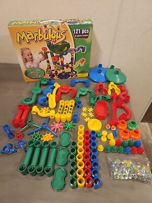 #ad Marbulous 100 Pieces 44 Marbles Box. NOT COMPLETE. *Please see description* $54.99