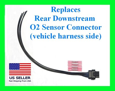 #ad fit Chevy Downstream Rear Oxygen Sensor Connector Pigtail Plug Harness Wiring O2 $19.99