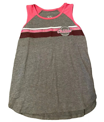 #ad Justice Girls Gray Tank Top Currently Chillin Offline Glitter Graphic Size 7 $10.99