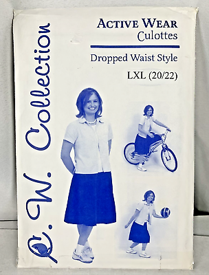 #ad Misses Drop Waist Culottes LXL 20 22 uncut sewing pattern Christian Womanhood $14.13