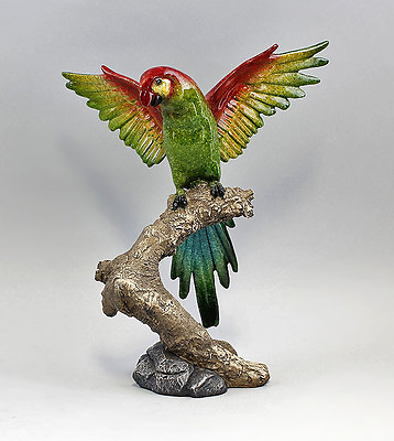 #ad 9977298 d Parrot With Wings Outspread Green Polystone $46.38