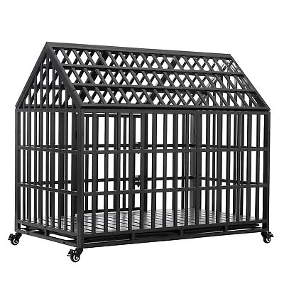 #ad 52 Heavy Duty Metal Dog Crate Cage for Large Dogs Fits 4 Locks $304.41