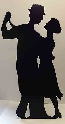 #ad SALSA DANCER SILHOUETTE PARTY PROP CARDBOARD CUTOUT GBP 32.99