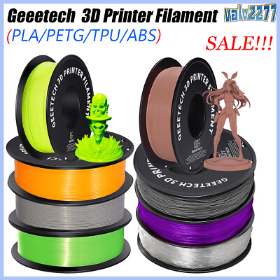 #ad SALE！GEEETECH PLA ABS PETG TPU 3D Printer Filament 1.75mm 1KG roll Various Color $18.99