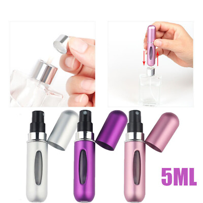 #ad Mini Travel Refillable Perfume Atomizer Bottle Sprayer Spray Pump Case 5ml US $3.79