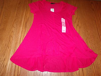 #ad Nwt Womens RXB Tunic Top Short Sleeved Shirt Virtual Pink Small V Neck $15.16