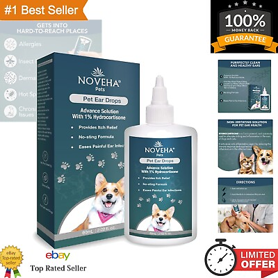 #ad Ear Cleaner for Dogs amp; Cats No Sting Formula Calms Itch amp; Reduces Pain 60mL $18.99