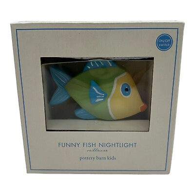 #ad Pottery Barn Kids Nightlight Funny Fish Tropical Colorful On Off Switch NIB $27.99