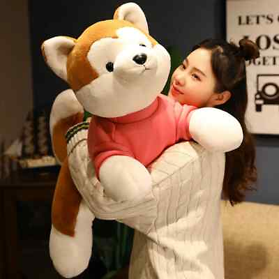 #ad Lying Dog Plush Toys Stuffed Animal Shiba Chai Dog Sleep Pillow Doll Girls Gift $87.29