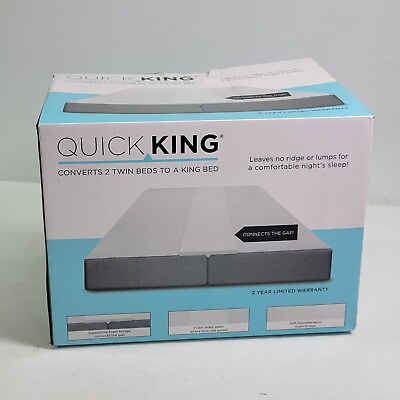 #ad NEW Quick King Bed Converter Cushion Bed Bridge Gap Filler Twin to King $44.95
