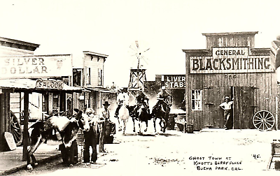 #ad 1950s KNOTTS BERRY PLACE BUENA PARK CA GHOST TOWN SALOON RPPC POSTCARD P852 $20.66
