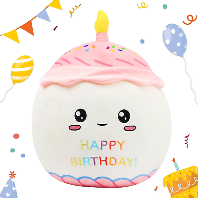#ad 12#x27;#x27; Birthday Cake Plush Pillow Soft Cake Plush Toy Cute Stuffed Animal Home Roo $31.49